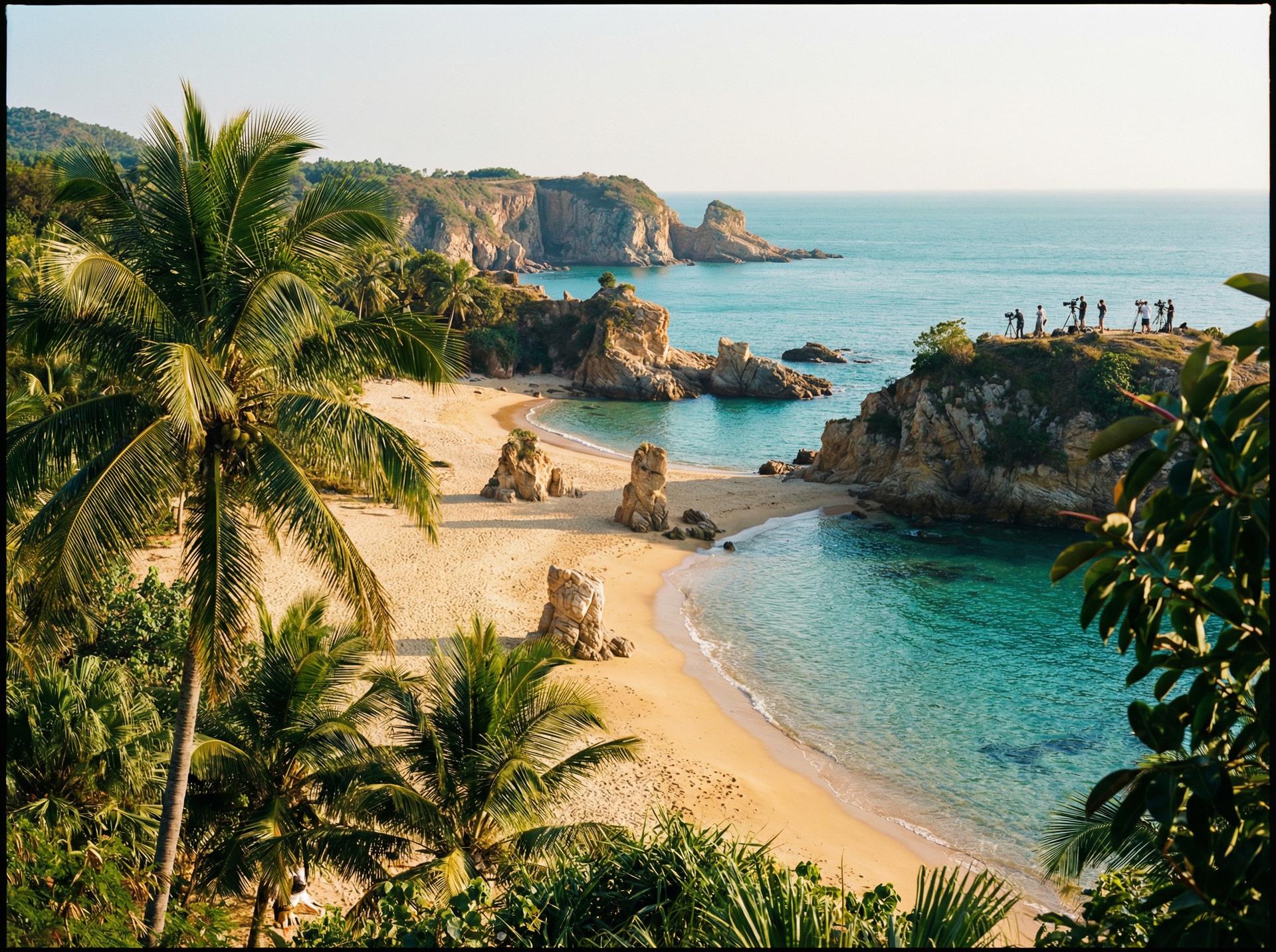 抖音揭秘传媒大连金石滩外景拍摄